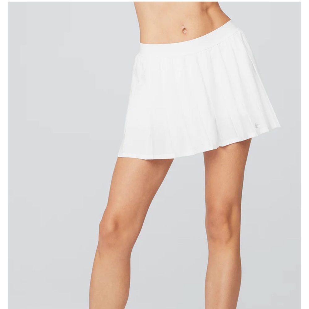 Alo Varsity Tennis Skirt White Size Small